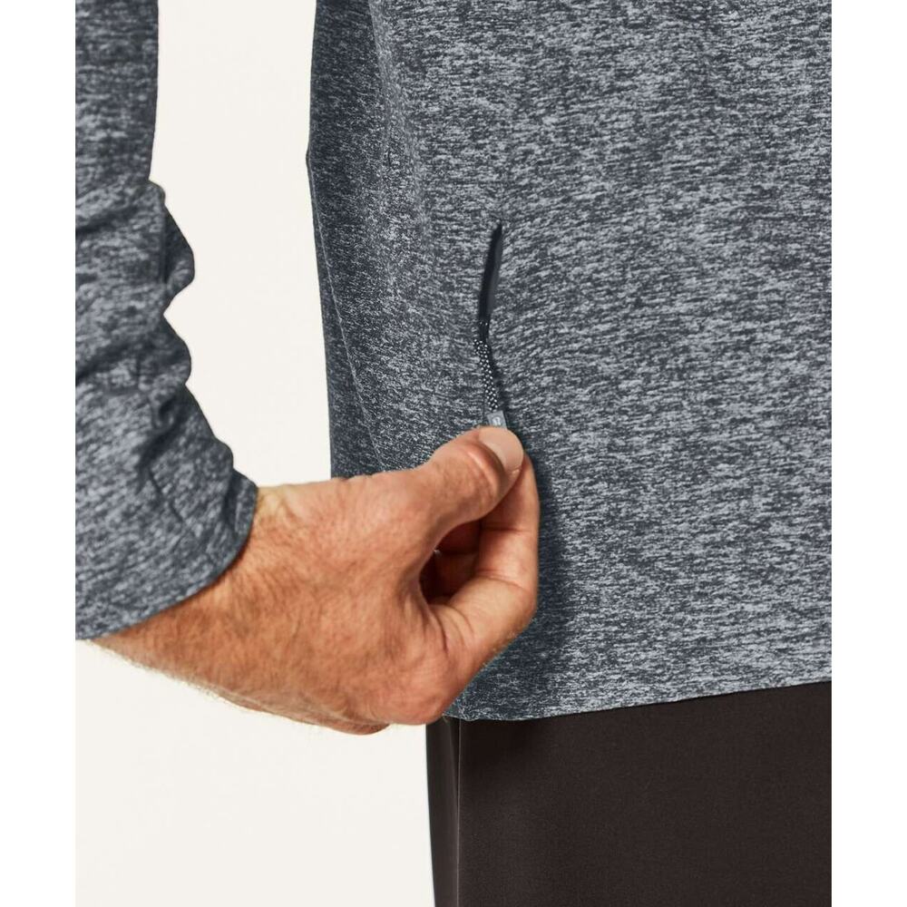 Lululemon Surge Warm Long Sleeve Heathered Melanite Gray Men's Size Medium - Picture 8 of 12